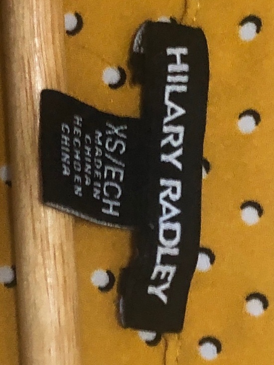 Hilary Radley popover printed blouse in mustard yellow Size XS - Picture 5 of 5